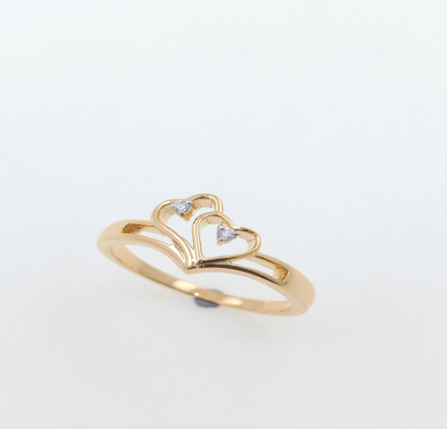 Engagement Double Heart Women's Wedding Ring Women's Jewelry Ring Heart  Shaped Women's Ring Rings Rose Gold 9 - Walmart.com