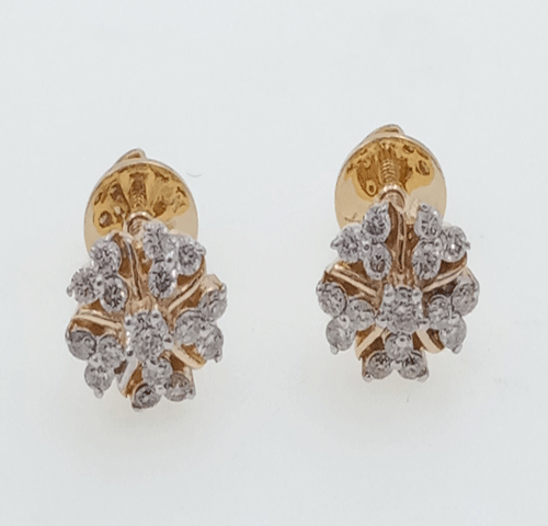 Wholesaler of Delightful 14kt rose gold diamond earrings | Jewelxy - 228884