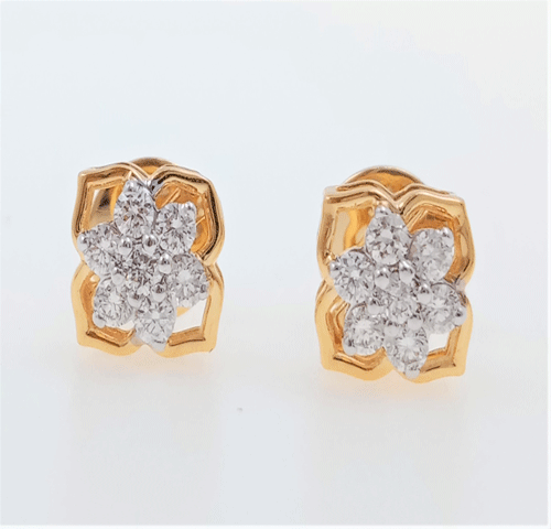 Light Weight Diamond Earrings 3D model 3D printable | CGTrader